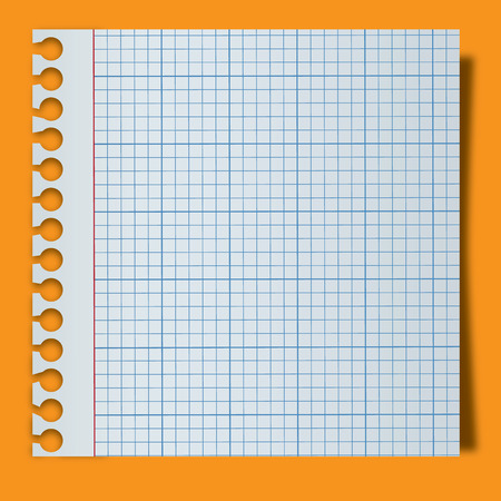 White lined blank torn notepaper pageのイラスト素材