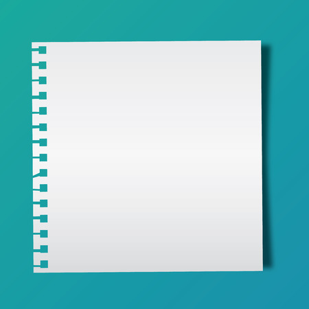 Blank note paper on green backgroundのイラスト素材