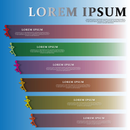 Icon runners were running forward and a ribbon in the colors they are. To add words to for your perfect.のイラスト素材