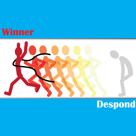Runner is despond tobe winnerのイラスト素材