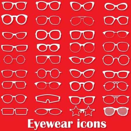 Glasses icon in the form of vectors.のイラスト素材