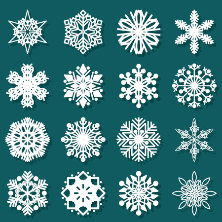 Snowflake winter setのイラスト素材