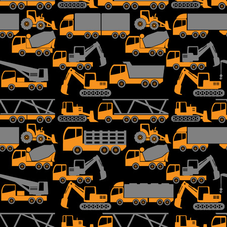 two tone shape heavy transportation and construction vehicle in vector style.のイラスト素材
