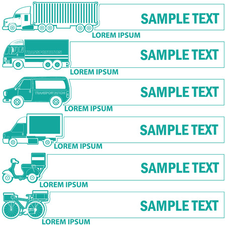 Transportation and hollow stripe for add text of business information. Vector styleのイラスト素材