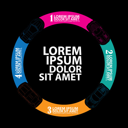 Charts Racing Car Around circle. As a template to your vector.のイラスト素材