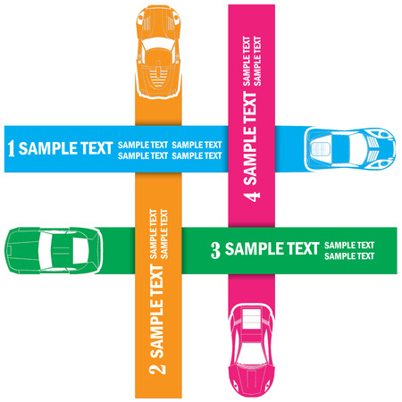 Chart racing  car straight trajectory harmonization as a template to your theory vector.のイラスト素材