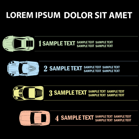 Chart racing car as a template to your theory in vector style.のイラスト素材
