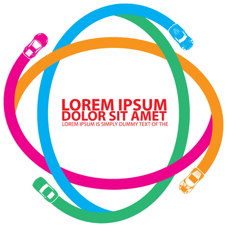 Chart racing curved trajectory harmonization as a template to your vector.のイラスト素材