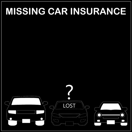 Lose car sign on blackboard for your business in vector style.のイラスト素材