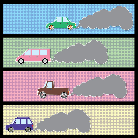 Charts of color personal Car and blank smoke As a template to your vector.のイラスト素材