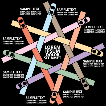 color racing car harmonization as a template to your theory vector.のイラスト素材