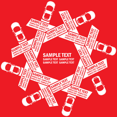 Chart of racing car as a template to your theory vector.のイラスト素材