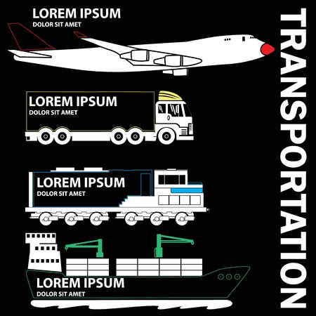 Transportation sign for add text of business information. Vector styleのイラスト素材