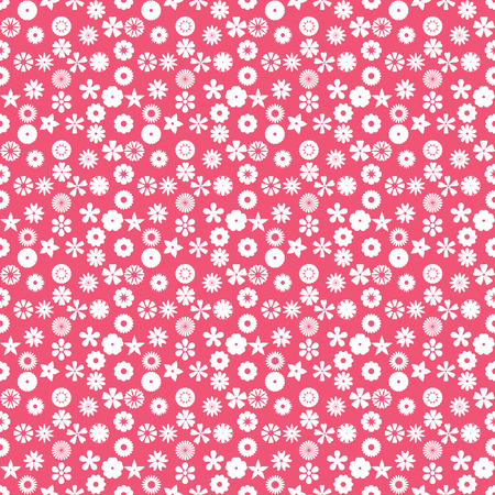 Seamless pattern of floral motif,flowers on pink backgroundのイラスト素材