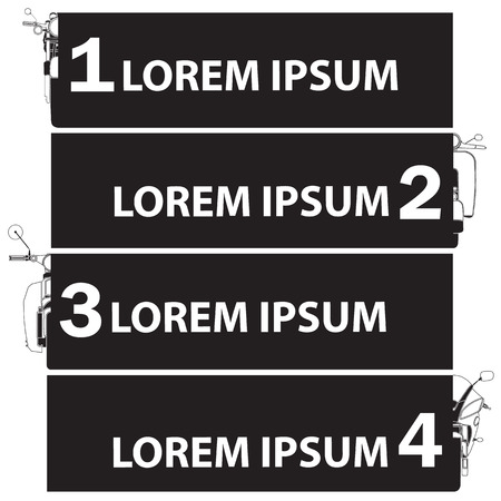 Chart of motorbike as a template to refill your theory vector style.のイラスト素材