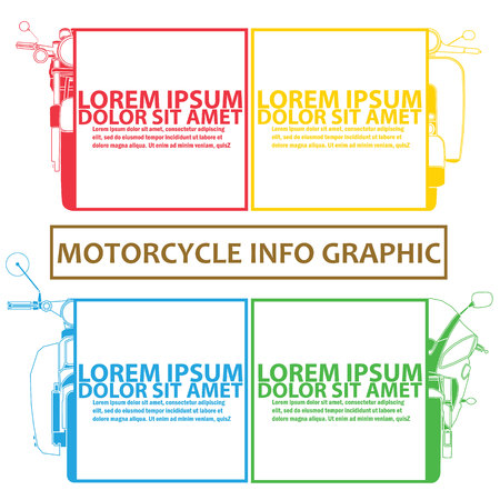 Chart of motorbike and color tab as a template to refill your theory vector style.のイラスト素材