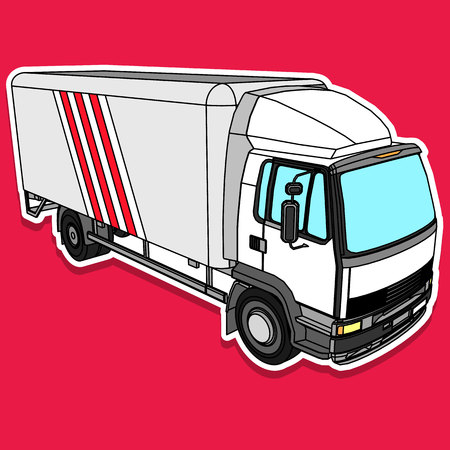 Delivery / Cargo Truck vector style.のイラスト素材