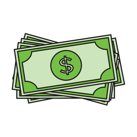 Dollar bills icon. USD currency symbol. Money label.のイラスト素材
