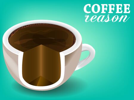 Cup of coffee vector color designのイラスト素材