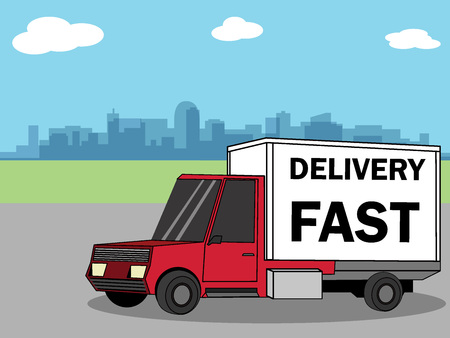 Delivery truck icon.のイラスト素材