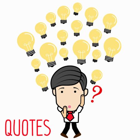 Business man of ideas, illustration for business ideaのイラスト素材