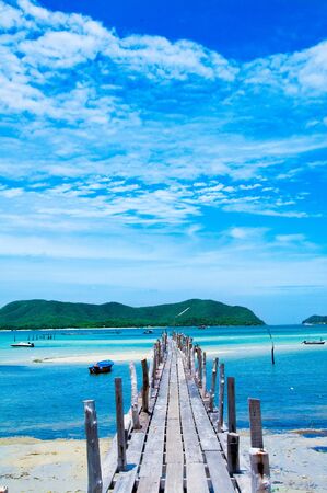 bridge in the seaの写真素材