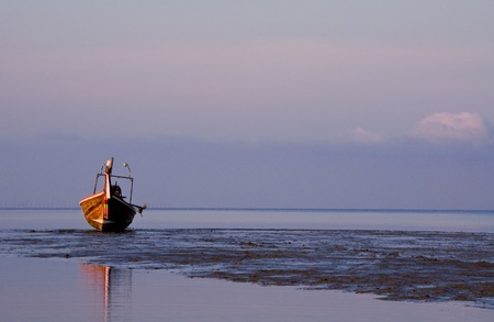 boat on the beachの写真素材