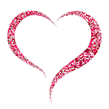 Music note in heart shapeの写真素材