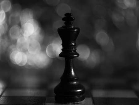 The black chess king with great backgroundの写真素材