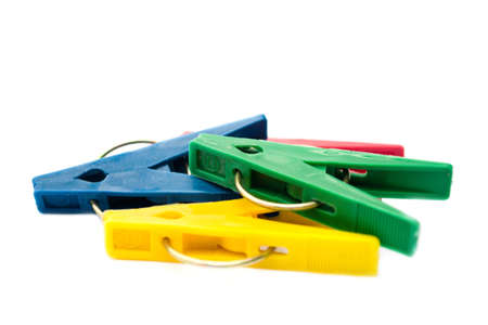 A set of clothespinsの写真素材