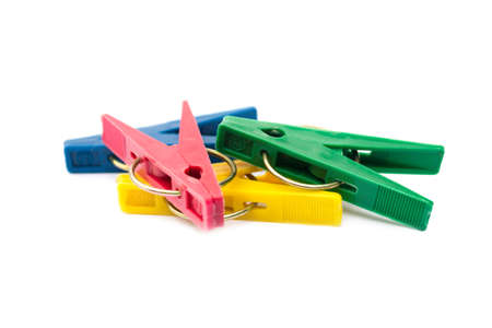 A set of clothespins