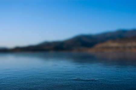frozen lakeの写真素材