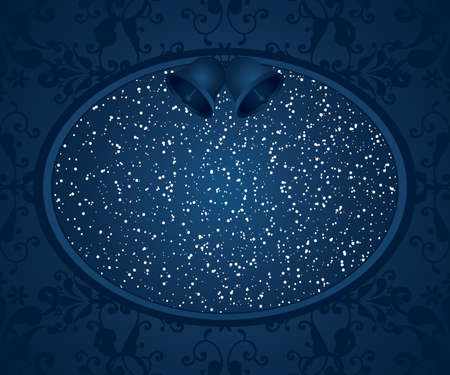 Christmas decoration background with bells - frameのイラスト素材