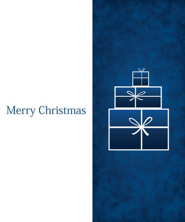 Blue invitation card template - Christmas backgroundのイラスト素材