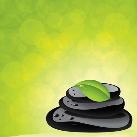 Meditation zen stones.Picture of a Spa still lifeのイラスト素材