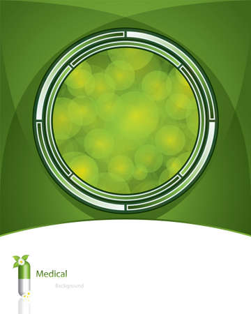 Green alternative medication concept - vector illustration のイラスト素材