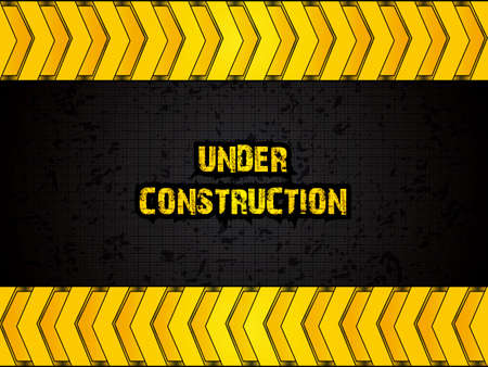 Orange under construction grunge backgroundのイラスト素材
