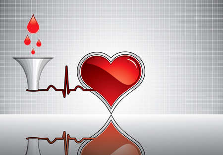 Blood donation vector.Medical backgroundのイラスト素材