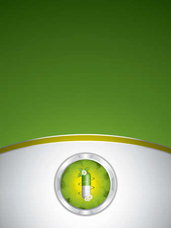 Green alternative medication concept - Natural herbal pillのイラスト素材