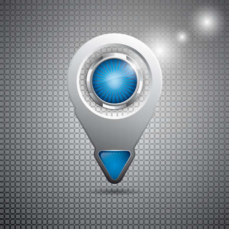 Futuristic arrow style web element on metal backgroundのイラスト素材