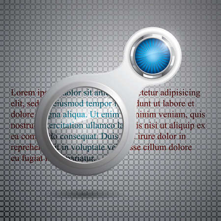 Glass buttons with metallic frameのイラスト素材