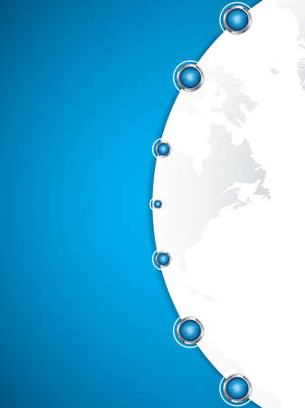 Clean futuristic vector design template with earth globe.Brochureのイラスト素材