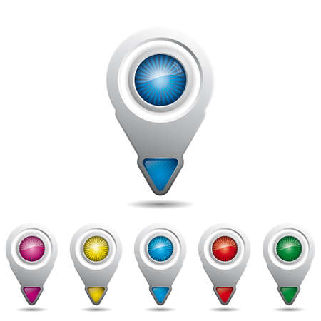 Arrow style web elements.Map pointer icon. Vector のイラスト素材