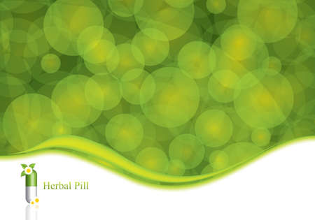 Green alternative medication concept - vector illustration のイラスト素材
