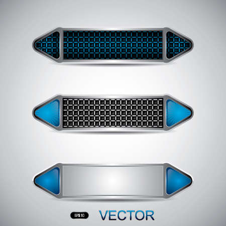 Three banner style web element. Design elementsのイラスト素材