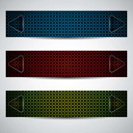 Three banner style web element. Design elementsのイラスト素材
