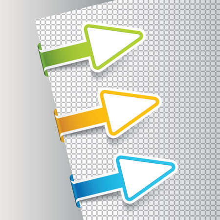 Three arrow style paper tagのイラスト素材