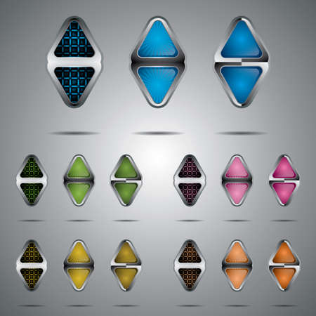 set of arrow buttonsのイラスト素材