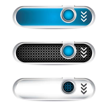 Shiny blue download now button collectionのイラスト素材