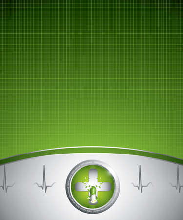 Green alternative medication concept - Medical background のイラスト素材